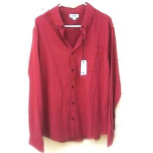 NWT COMO MAN Long Sleeve Button Down Men's Shirt Size LARGE
